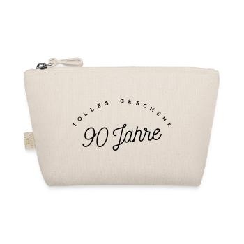 Tolles Geschenk 90 Jahre  - Bio-Täschchen - Natur - Vorne