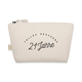Tolles Geschenk 21 Jahre  - Bio-Täschchen - Natur - Vorne