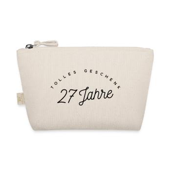 Tolles Geschenk 27 Jahre  - Bio-Täschchen - Natur - Vorne