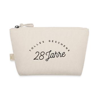 Tolles Geschenk 28 Jahre  - Bio-Täschchen - Natur - Vorne