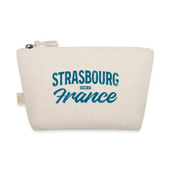 Strasbourg France Vintage Font - Organic Pouch - nature - Front