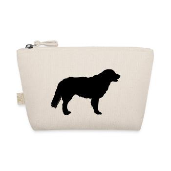 golden retriever schattenriss 1 - Bio-Täschchen - Natur - Vorne