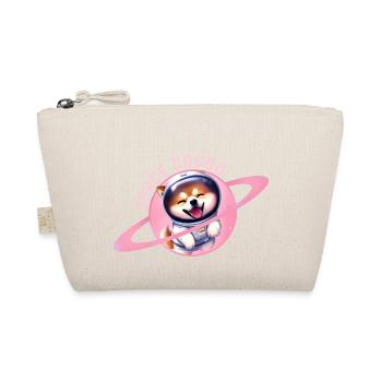 Happy Space Doggo - Süße Gestaltung - Bio-Täschchen - Natur - Vorne
