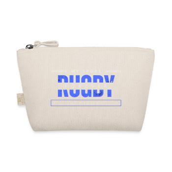 Rugby forever my sport my passion blue - Organic Pouch - nature - Front