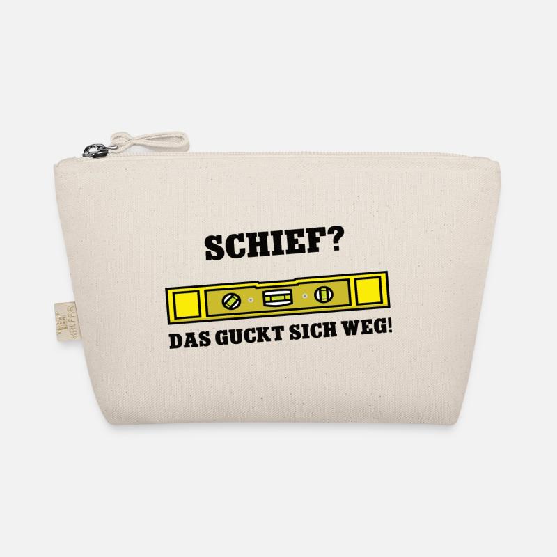 Schief Das Guckt Sich Weg Handwerker Wasserwaage - Bio-Täschchen - Natur
