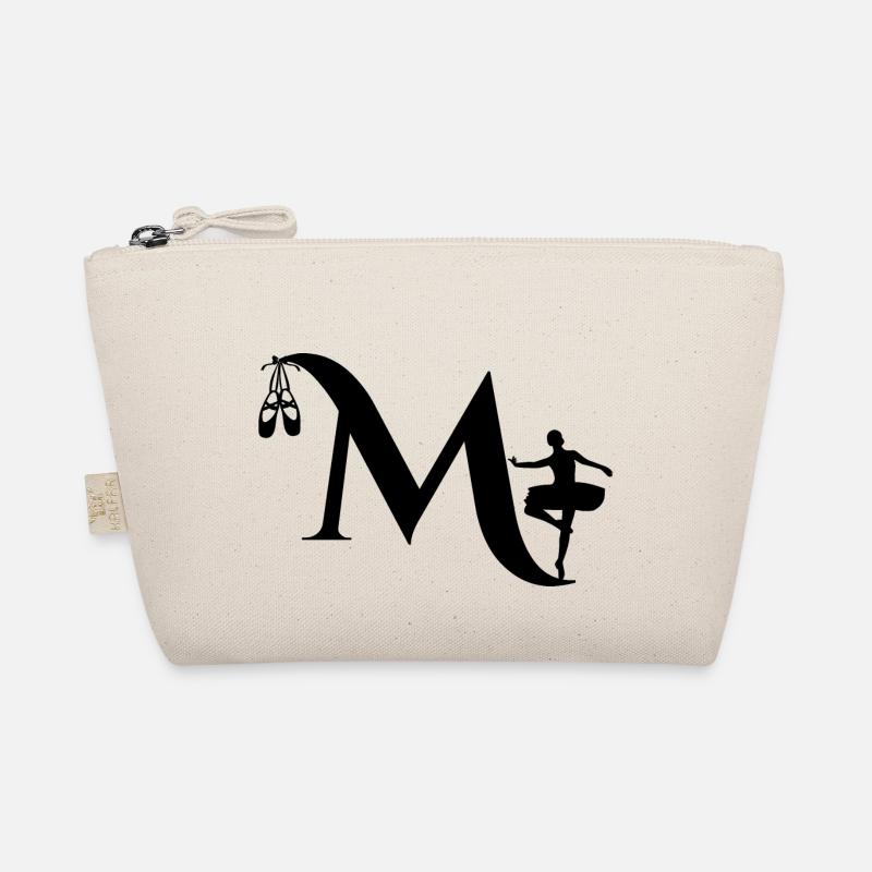 Buchstabe m Ballerina - Bio-Täschchen - Natur