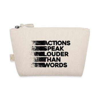 Taten sagen mehr als Worte - Motivationsgeschenk - Bio-Täschchen - Natur - Vorne