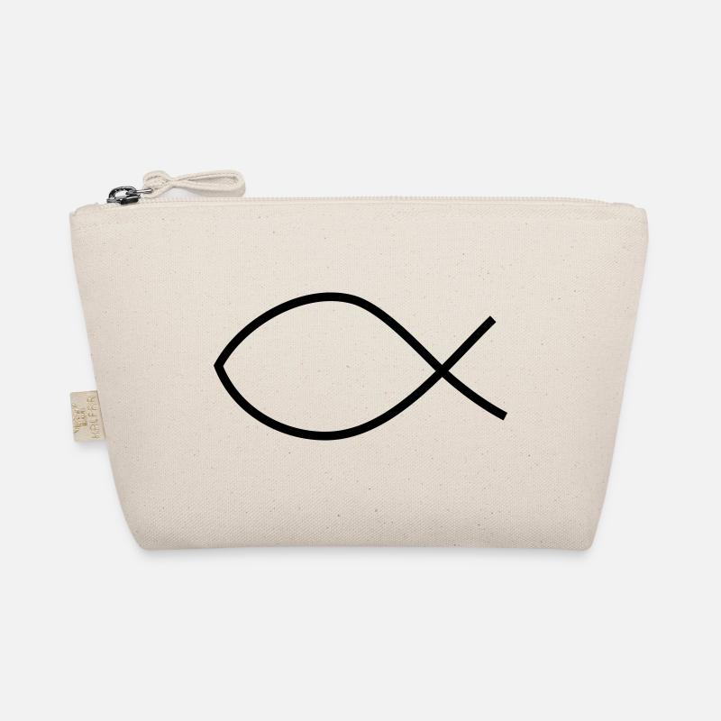 Fisch christliches Symbol - Bio-Täschchen - Natur