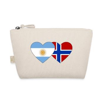 Argentine Norvège Drapeau Coeur - Trousse biologique - nature - Devant