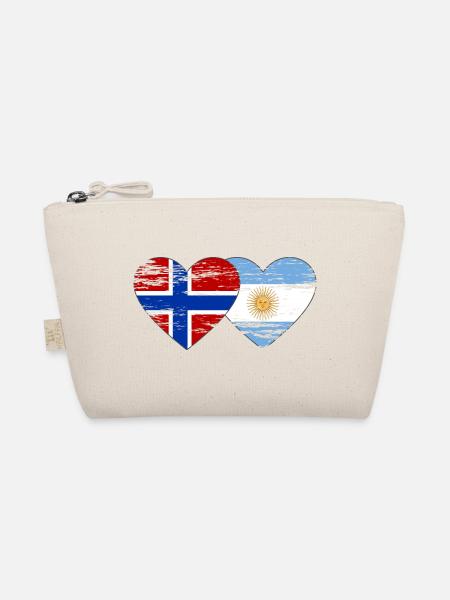 Norway Argentina Flag Used - Organic Pouch - nature - Front