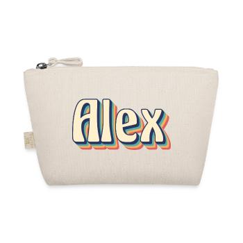 Alex T-Shirt Retro Vintage T-Shirt Geschenkidee - Bio-Täschchen - Natur - Vorne