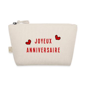 HAPPY BIRTHDAY. HAPPY BIRTHDAY. ANNIVERSARY. - Organic Pouch - nature - Front