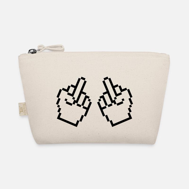 Middle Finger Pixel Organic Pouch