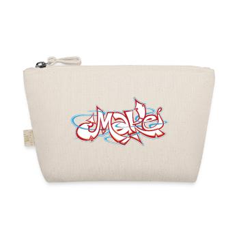 Red graffiti of the word make - Organic Pouch - nature - Front