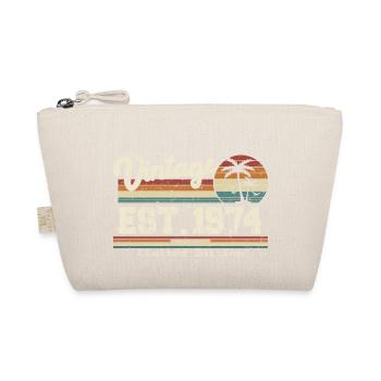 1974 Vintage Retro Geburtstagsgeschenk - Bio-Täschchen - Natur - Vorne