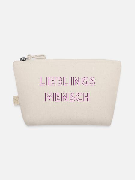 Lieblingsmensch lila - Bio-Täschchen - Natur - Vorne
