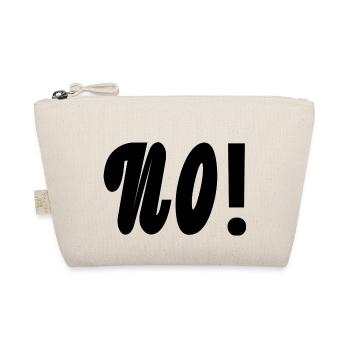 Text No in schwarz - Bio-Täschchen - Natur - Vorne