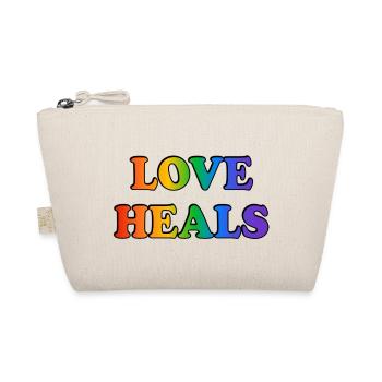 Liebe heilt LGBTQ Rainbow Pride Zubehör - Bio-Täschchen - Natur - Vorne