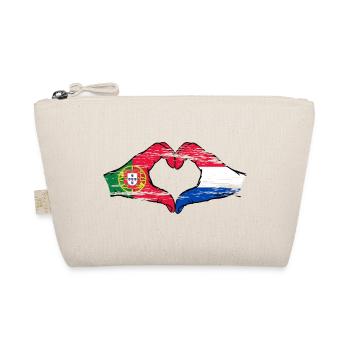 Portugal Hollande Drapeau Mains Coeur Forme Utilisé - Trousse biologique - nature - Devant