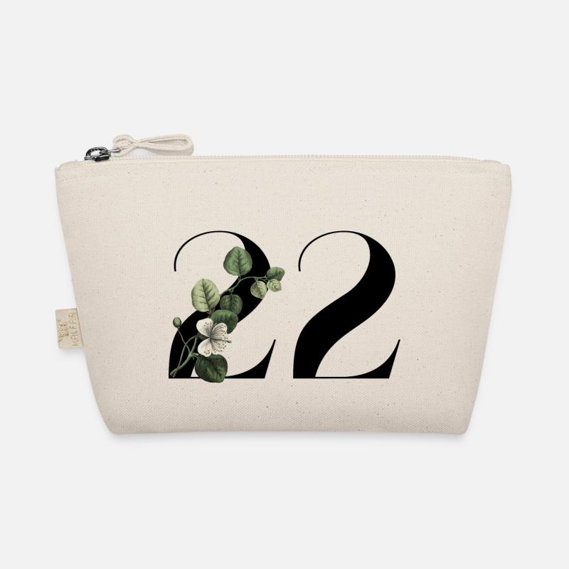 Nummer 22 Blumengrün -22. Blumengeburtstag Bio-Täschchen