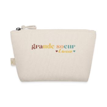 Grande soeur d' amour cadeau pour grande soeur - Trousse biologique - nature - Devant