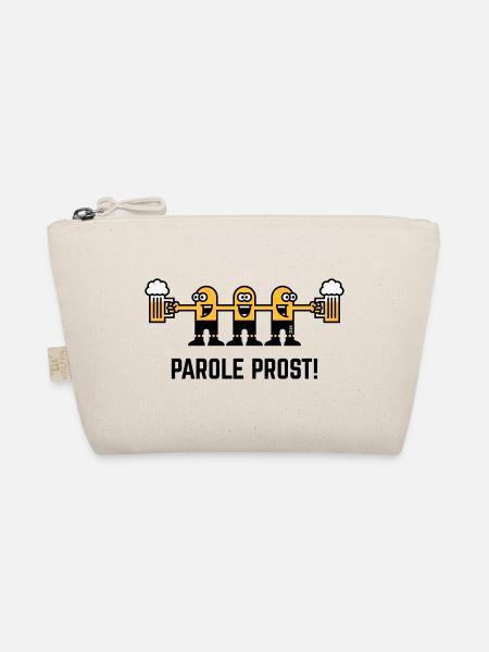 Parole Prost! (Bier / Biertrinker / 3C) - Bio-Täschchen - Natur - Vorne