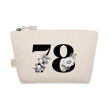 Numéro 78 floral noir - 78e anniversaire floral - Trousse biologique - nature - Devant