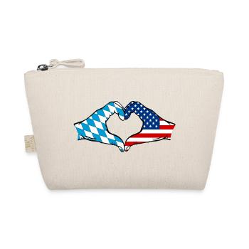 Mains de drapeau de la Bavière des États-Unis en forme de coeur - Trousse biologique - nature - Devant