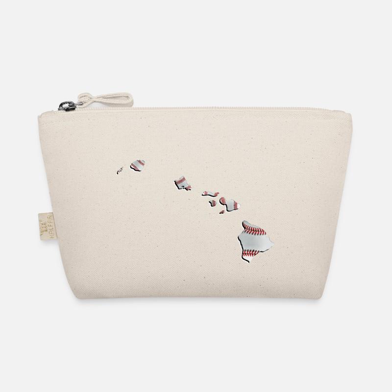 Real Baseball in the Hawaii State Map Organic Pouch