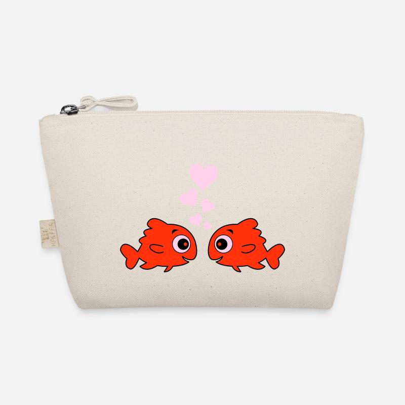 comic fische in love Bio-Täschchen