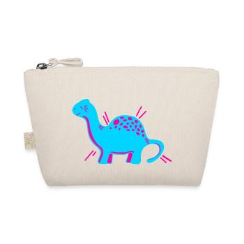 Dino Dinosaurier niedlich süß cartoon comic Pink - Bio-Täschchen - Natur - Vorne