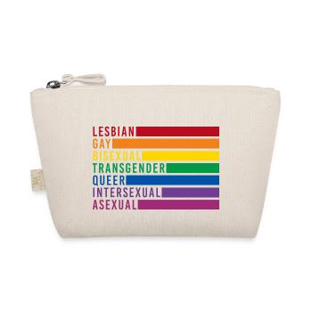 LGBTQIA+ Regenbogen Flagge lesbisch schwul bi - Bio-Täschchen - Natur - Vorne