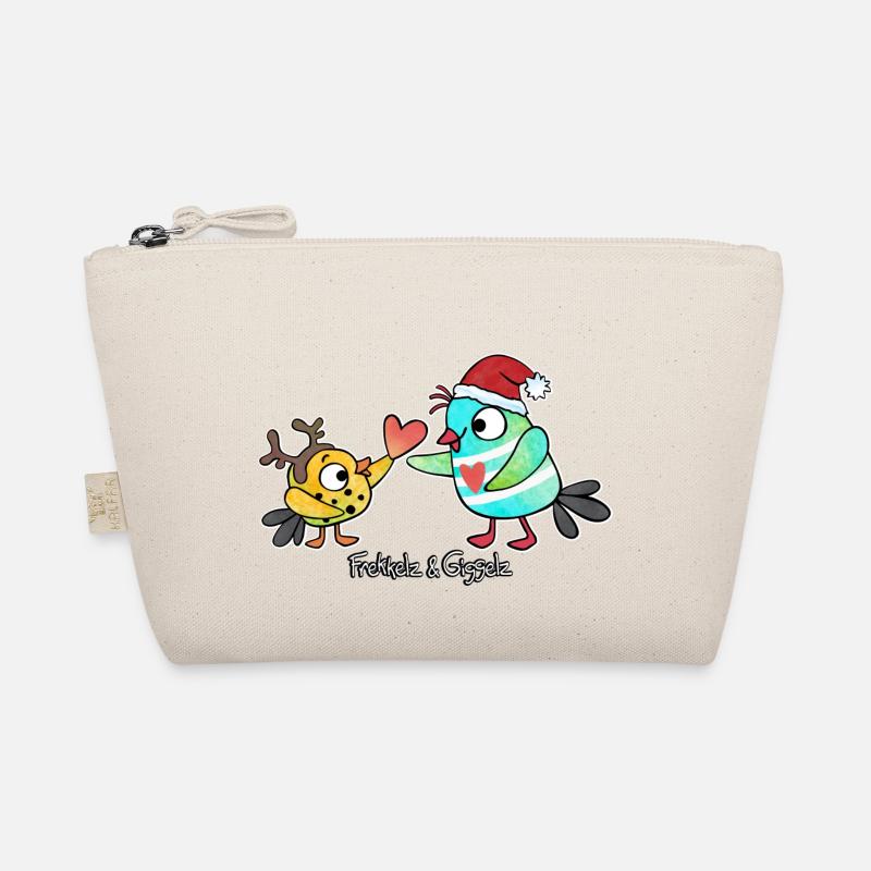 Weihnachtsherz - Bio-Täschchen - Natur