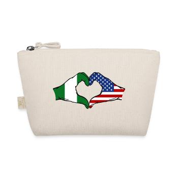 Nigeria États-Unis Drapeau Mains Coeur Forme - Trousse biologique - nature - Devant
