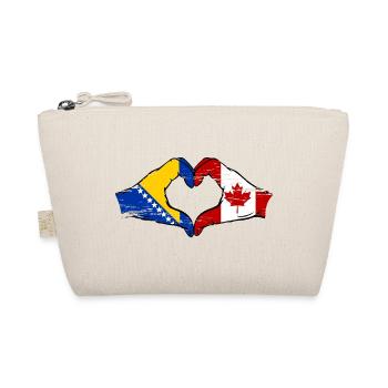 Bosnie Canada drapeau mains forme de coeur utilisé - Trousse biologique - nature - Devant