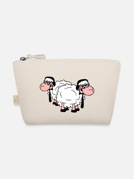 2 Sheep Sunglasses Music Party DJ Team Friends - Organic Pouch - nature - Front
