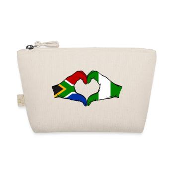 Afrique du Sud Nigeria Drapeau Mains Coeur Forme - Trousse biologique - nature - Devant