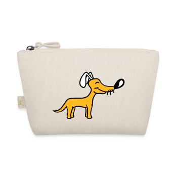 Dog Big Nose Cute Happy Pet Funny Cool - Organic Pouch - nature - Front