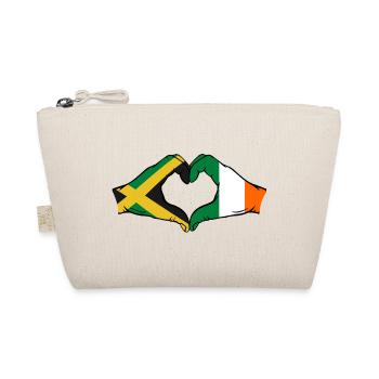 Jamaika Irland Hände Herzform - Bio-Täschchen - Natur - Vorne