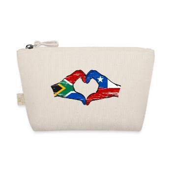 Afrique du Sud Chili drapeau mains forme de coeur utilisé - Trousse biologique - nature - Devant