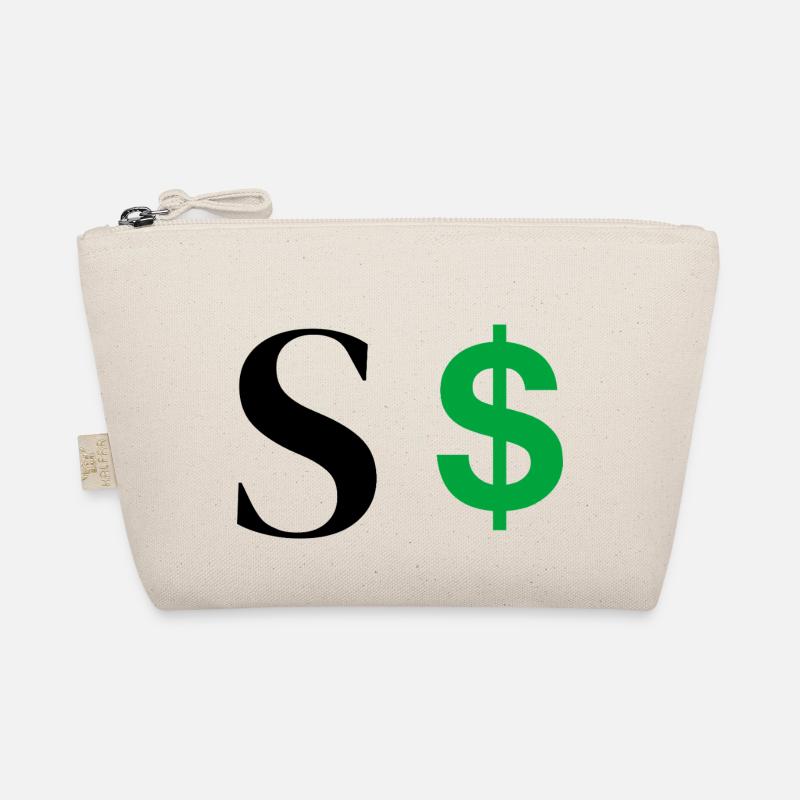 Buchstabe s Dollar - Bio-Täschchen - Natur