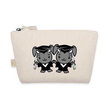 2 Bunnies College School Graduation Two Friends Team - Organic Pouch - nature - Front