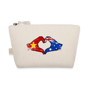 Vietnam Australie Drapeau Mains Coeur Forme Utilisé - Trousse biologique - nature - Devant
