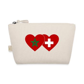 Maroc Suisse Drapeau Coeur - Trousse biologique - nature - Devant