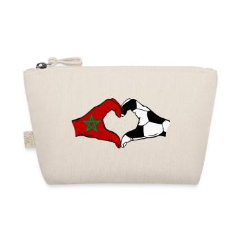 Drapeau de football du Maroc Mains Forme de Coeur - Trousse biologique - nature - Devant
