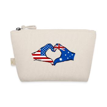 États-Unis, Australie, drapeau, main, forme de coeur - Trousse biologique - nature - Devant