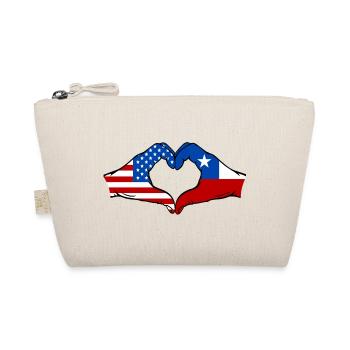 États-Unis Drapeau du Chili main coeur forme - Trousse biologique - nature - Devant