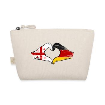 Géorgie Allemagne Drapeau Mains Coeur Forme utilisation - Trousse biologique - nature - Devant