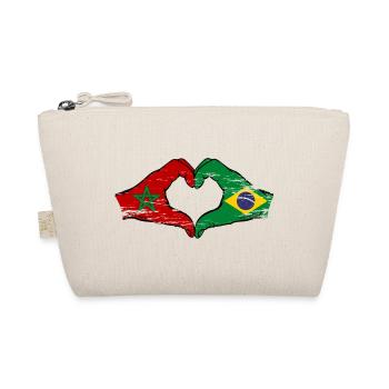 Maroc Brésil Drapeau Mains Coeur Forme Utilisé - Trousse biologique - nature - Devant