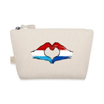 Luxembourg Hollande drapeau mains coeur utilisé - Trousse biologique - nature - Devant